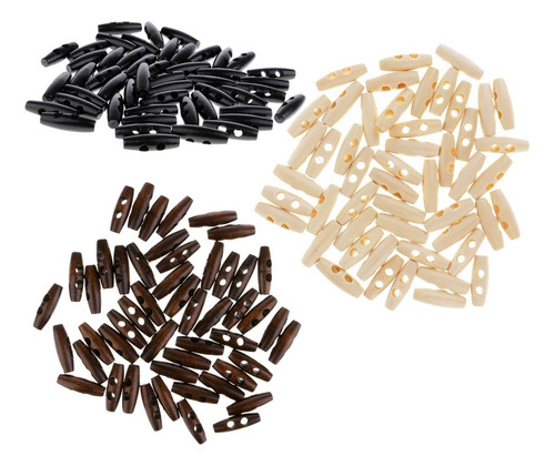 50pcs Botones De Ovalados De Para Abrigos Toggles Buttons 2