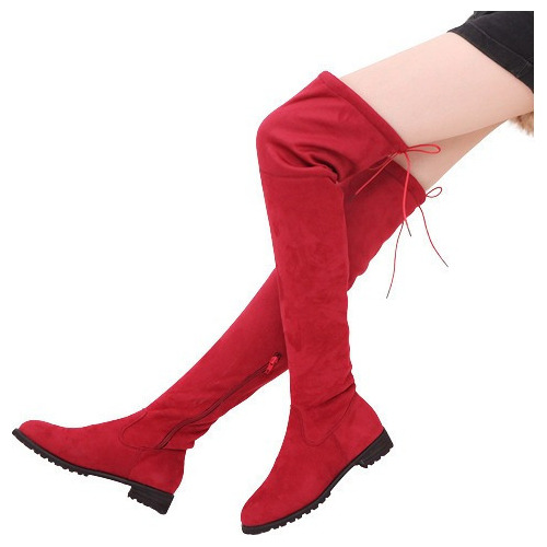 Botas Altas Largas Talla Grande, Arriba Rodilla Moda Mujer