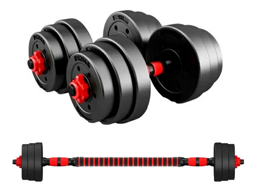 Set Mancuernas Ajustable 20 Kg - Barra Armable Extensión