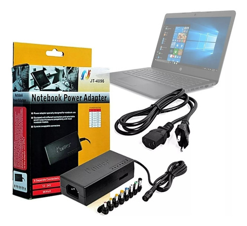 Cargador Seisa Universal 96w Para Laptop Con 8 Conectores 