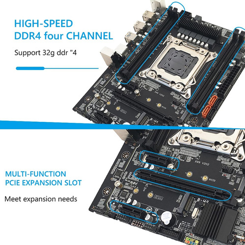 Kit De Placa Base Para Pc X99-m, Cpu E5-2620 V3+2x4cb Ddr4 R