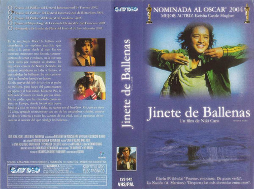 Jinete De Ballenas Vhs Whale Rider Keisha Castle-hughes 2002