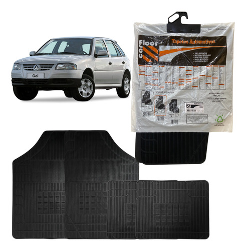 Kit Jogo 4 Un Tapete Automotivo Borracha Car Floor Vw Gol G4