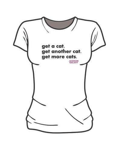 Remera Dama Mujer Gatos Jackson Galaxy Get A Cat