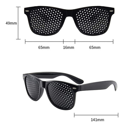 Gafas Estenopeicas Para Mejorar La Visión Negras Unisex Para