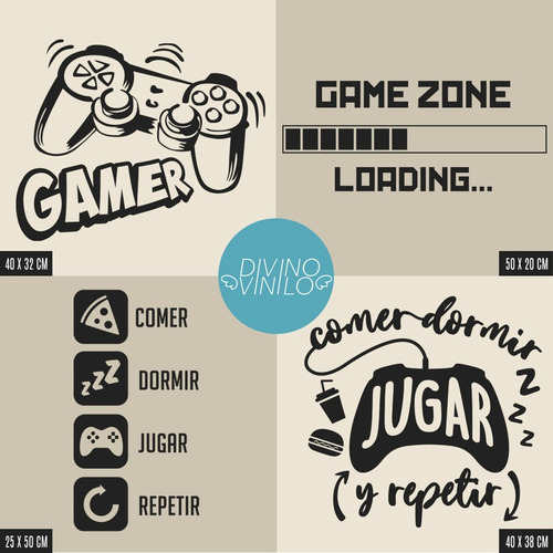 Gamer Vinilos Para El Cuarto De Los Chicos