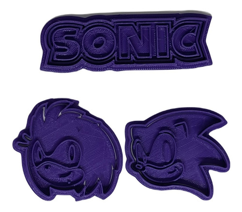 Set Cortantes 3 D Sonic, Rose, Logo Cookies Galletitas