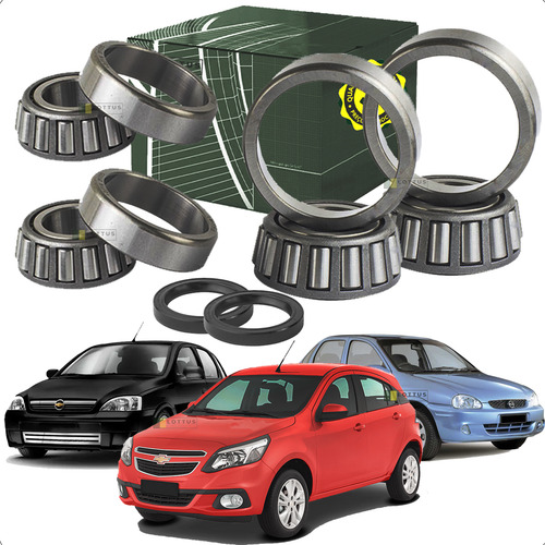 Par Rolamento Roda Traseiro Gm Agile Corsa Celta Prisma