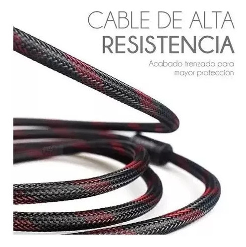 10 Pzs Cable Hdmi Genérico 3m Negro/rojo Full Hd Tv
