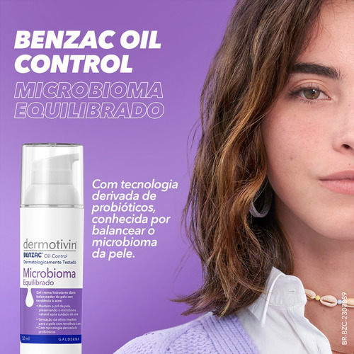 Creme Hidratante Facial Benzac Microbioma 50ml Dermotivin Momento De Aplicação Dia/noite Tipo De Pele Oleosa Oleosa Dia/noite