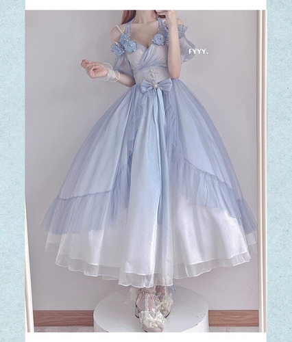 Vestido Op Vintage De Manga Larga Lolita Princess