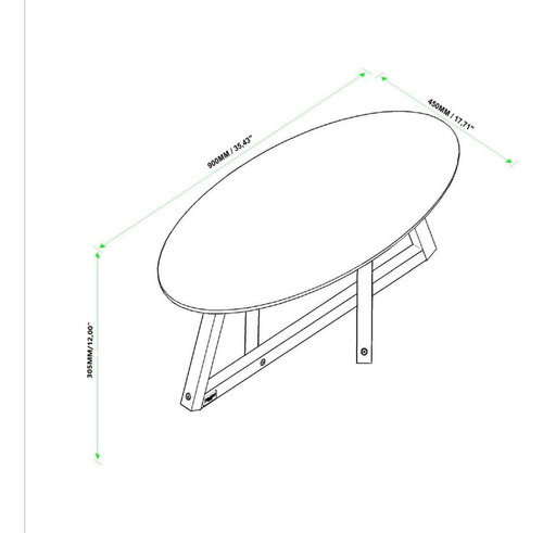 Mesa Centro Classic Em Madeira Para Sala Cor