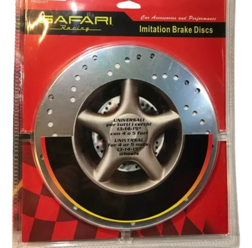 Chapas Cubre Discos Freno Brake Cover Tuning Silver .x2 D222