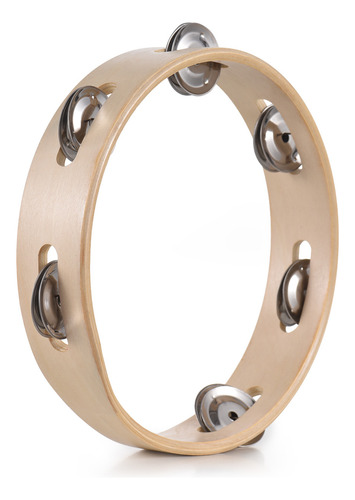 Pandereta Handbell De Madera Con Forma De Fila, Agradable Pa