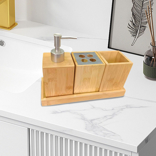 Juego De 4 Accesorios De Baño, Dispensador De Loción,