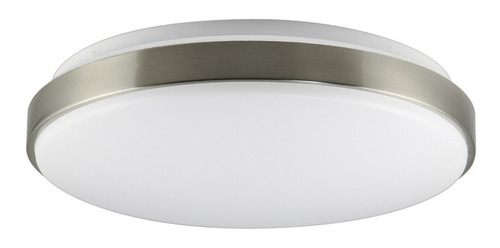 Lámpara Led De Sobreponer Atenuable Estevez 22w Luz Neutra Estructura Níquel