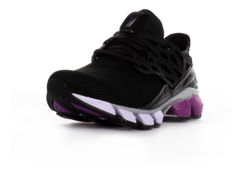 Tenis Para Correr Karosso Negro Morado 6328 Hecho En México