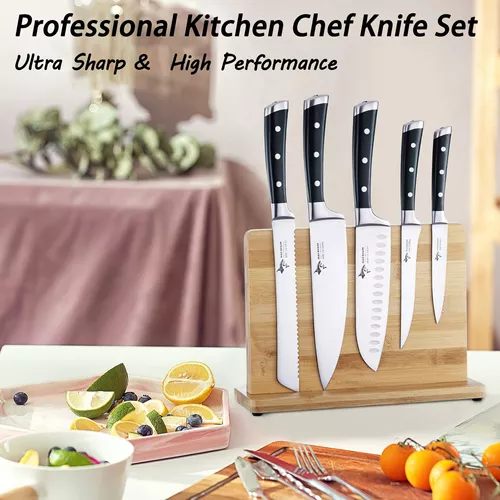 Juego De Cuchillos De Cocina Profesional 5 Pzas Acero Inoxidable