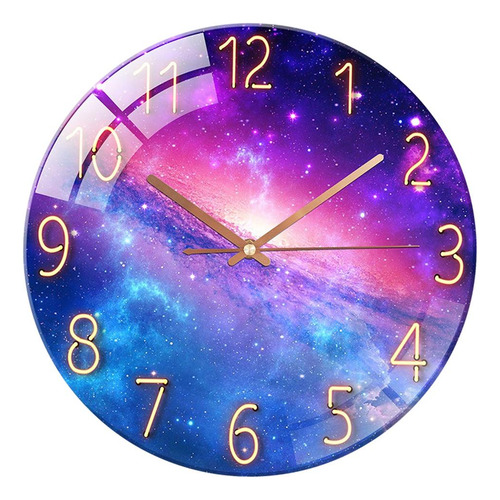 Reloj De Pared Silencioso De De Cristal Para Vía Láctea