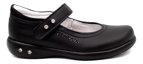 Zapato Chabelo Niña Escolar Traba Velcro Pedreria (16.0 - 22