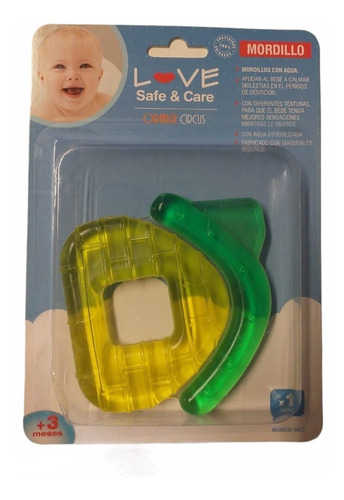 Imagen 1 de 3 de Mordillo Refrigerante Love Mordisco Bebe Silicona Pie 9022