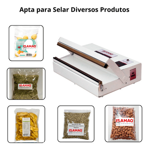 Seladora Manual Sela E Corta Plásticos 30cm Isamaq 110v/220v IM300STF