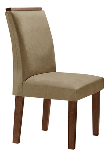 Conjunto Sala De Jantar Nápoles Tampo Vidro/mdf Com 6