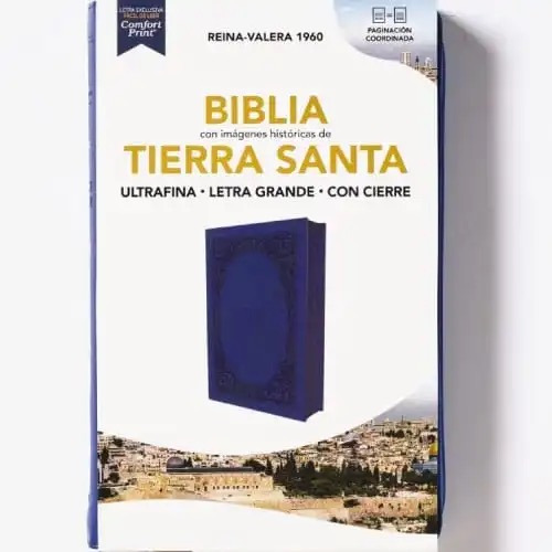 Biblia Reina Valera 1960 Con Cierre Letra Grande Azul