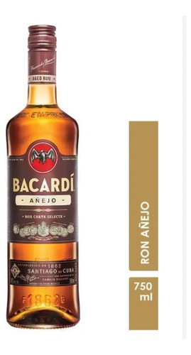 Bacardi Añejo 750ml - mL a $68