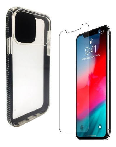 Funda Híbrida + Vidrio Templado Para iPhone 13 13 Pro Max