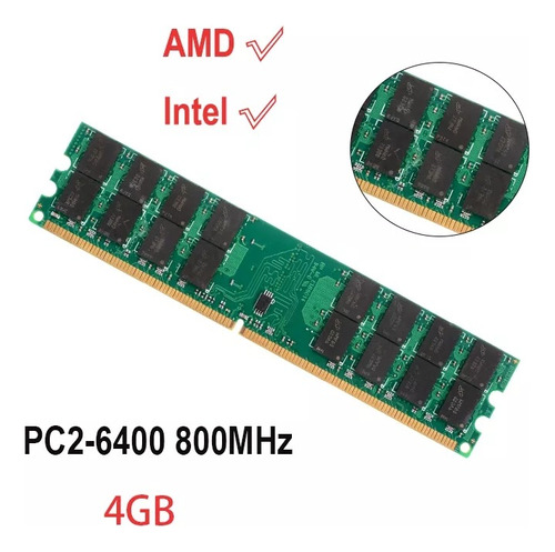 Memoria Ram Ddr2 4gb 800mhz Computadora Pc Intel Amd