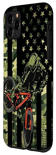 Funda Para iPhone 11 Pro Max Camo American Flag Mountain Bik