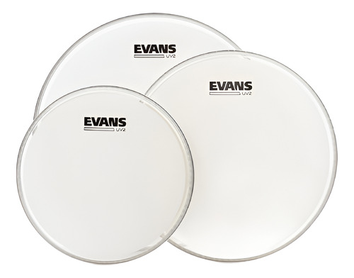 Set Parches Evans Uv2 Coated Doble Capa 12 13 16 Etpuv2s