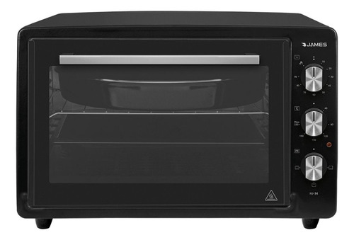 Horno Eléctrico De Mesa James 34l Negro 480x330x366 Mm Hj 34