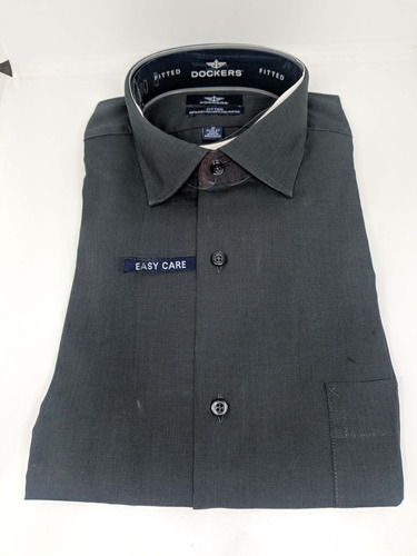 * Camisa Hombre Talla M 15-15 1/2, 32/33  Dockers Gris Osc