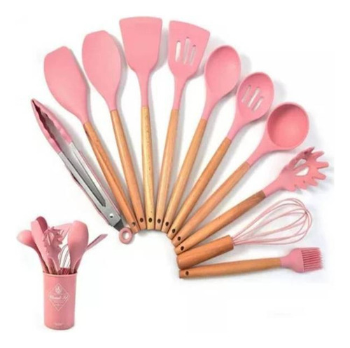 Set De Utensilios De Cocina 12 Piezas En Silicona