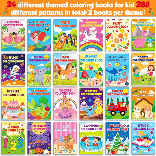 Libro De Colorear Para Niños De 4-8 Años, Paquete De 48 Unid