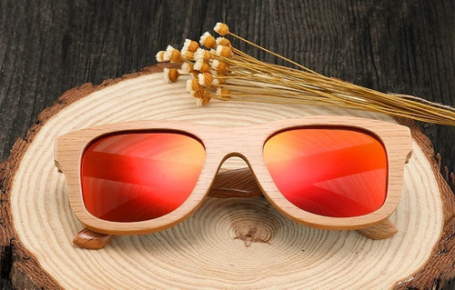 Lentes De Sol 100% Madera Bambú Polarizados Uv