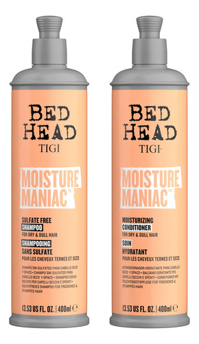 Tigi Bed Head Moisture Maniac Kit Shampoo Enjuague Chico 3c