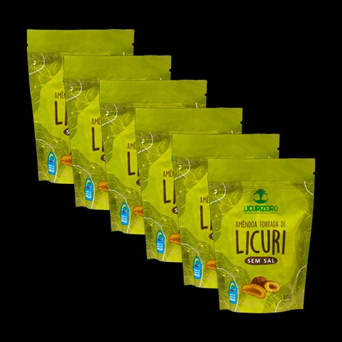 Kit 6x: Amêndoa De Licuri Torrada Sem Sal Licurizeiro 100g