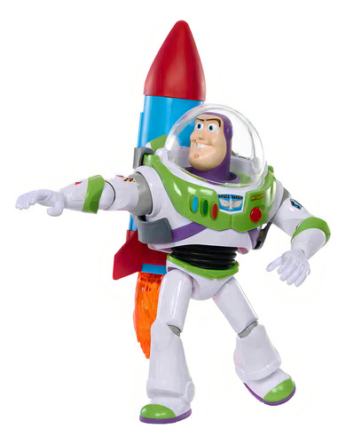 Disney Toy Story Figura De Acción Buzz Con Cohete Español