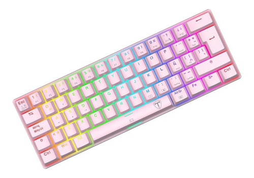 Teclado Gamer T-dagger Arena Rgb Tgk321p Sp Pink Red Switch