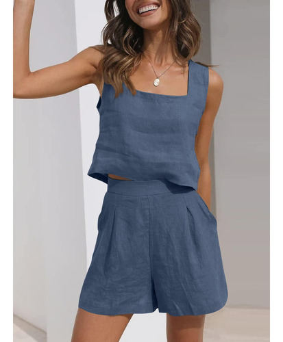 Nuevo Conjunto De Traje De Lino Con Chaleco Y Pantalones