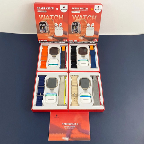S20 Pro Max Smartwatch Gris Mesh Azul Gris (Reacondicionado)