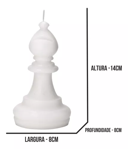 Vela Decorativa Xadrez Rainha Branco MART – Starhouse Mega Store