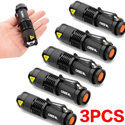 3pcs Mini Linterna Led Linterna Lámpara De La Antorcha Cree