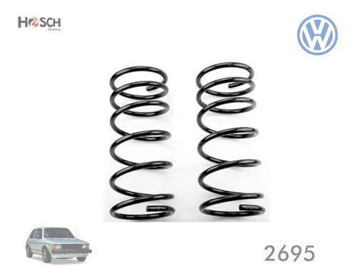 Kit 2 Resortes De Suspension Vw Caribe Atlantic 81-87 Delant