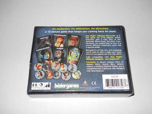 One Night Ultimate Werewolf Juego Bezier Games (Usado)