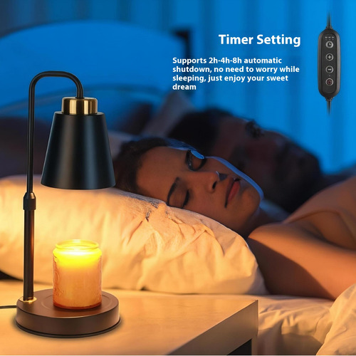 Lámpara De Mesa Nórdica Ajustable Con Vela De Aromaterapia B