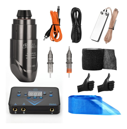 Pj Kit De Máquina De Tatuaje Rotativa Con Fuente De